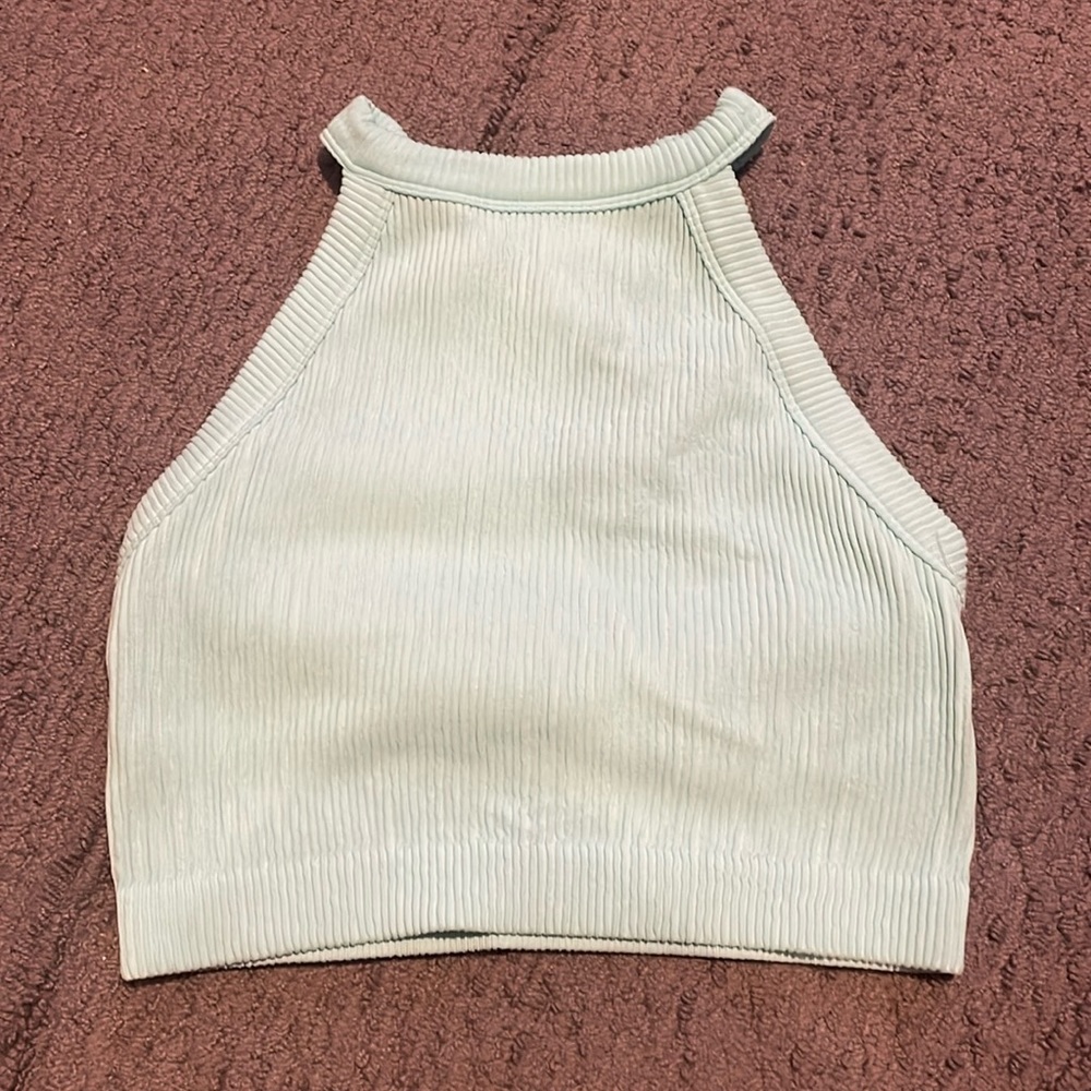 Aerie ribbed halter tank top.